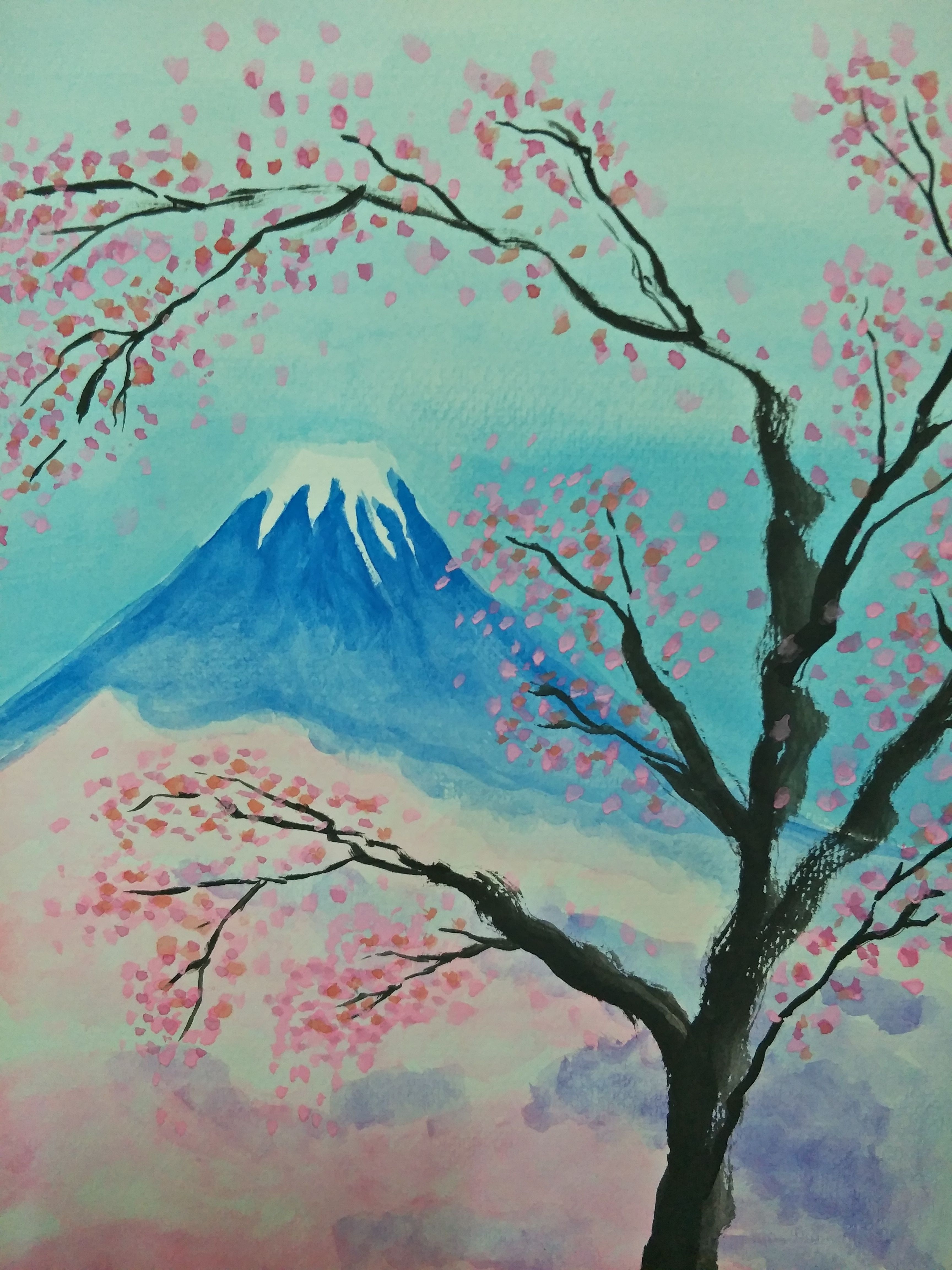 Cherry Blossom Mt Fuji Drawing Japan cherry blossom 2020 tokyo to mount ...